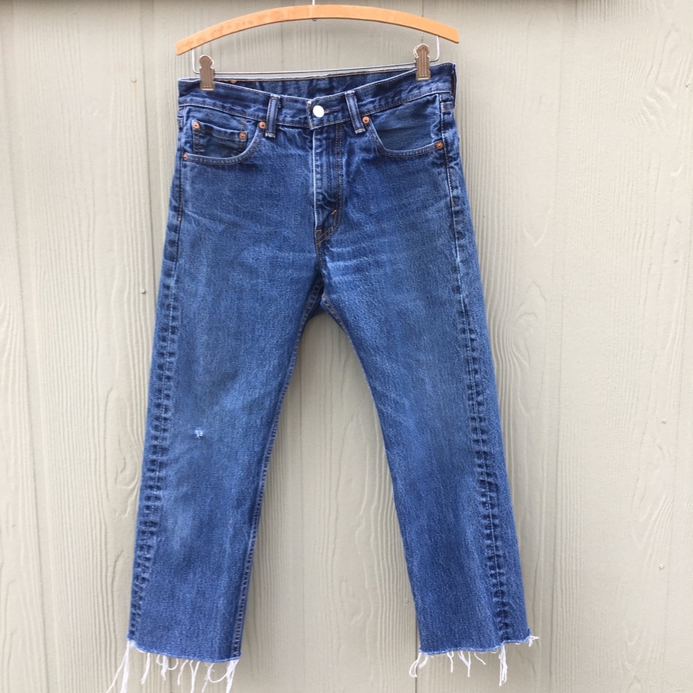 Levi’s Original 505 cropped indigo jeans W30 L24